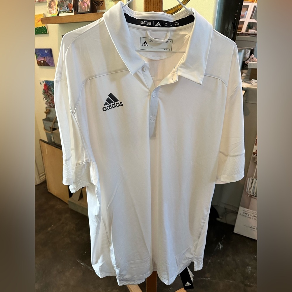 adidas White AEROREADY Tech Polo Shirt FQ1868